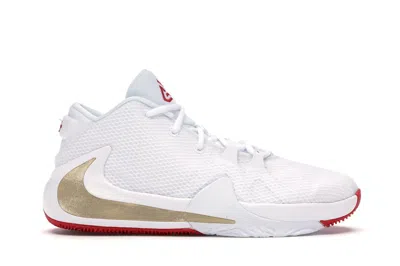 Pre-owned Nike Zoom Freak 1 Roses Sneakers In White/metallic Gold/university Red