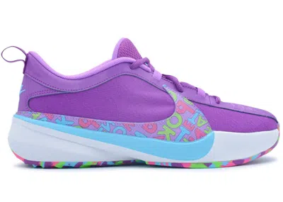 Pre-owned Nike Zoom Freak 5 Alphabet Bros Sneakers In Bold Berry/baltic Blue/summit White In Multi