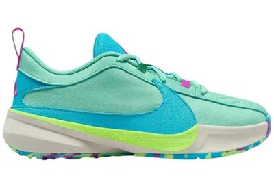 Pre-owned Nike Zoom Freak 5 Greece X Nigeria Sneakers In Emerald Rise/blue Lightning/hyper Violet