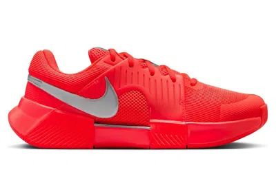 Pre-owned Nike Zoom Gp Challenge 1 Hc Premium Us Open (women's) Sneakers In Bright Crimson/metallic Silver
