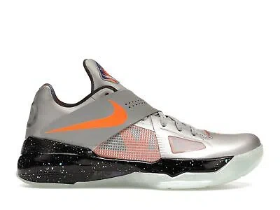 Pre-owned Nike Zoom Kd Iv 2024 Low Galaxy - Fd2635-001 In Silver