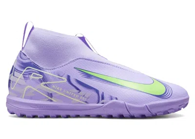 Pre-owned Nike Zoom Mercurial Superfly 10 Academy Tf United Pack Sneakers In Purple Agate/barely Volt