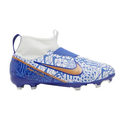 Pre-owned Nike Zoom Mercurial Superfly 9 Academy Cr7 Mg Gs 'azulejo' | Blue | Kid's Size 5.5