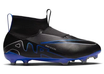 Pre-owned Nike Zoom Mercurial Superfly 9 Academy Fg/mg Shadow Pack Sneakers In Black/hyper Royal/chrome
