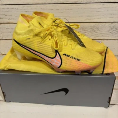 Pre-owned Nike Zoom Mercurial Superfly 9 Elite Fg Lucent Pack Dj4977-780 Men's 6.5 Wmns 8 In Yellow Strike/barely Grape/coconut Milk/sunset Glow