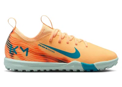 Pre-owned Nike Zoom Mercurial Vapor 16 Academy Tf Kylian Mbappé Sneakers In Melon Tint/igloo/neo Turquoise