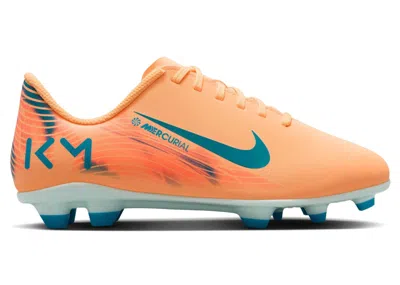Pre-owned Nike Zoom Mercurial Vapor 16 Club Fg Kylian Mbappé Sneakers In Melon Tint/igloo/neo Turquoise