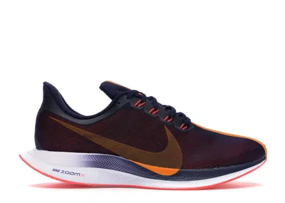 Pre-owned Nike Zoom Pegasus 35 Turbo (women's) Sneakers In Blackened Blue/orange Peel/flash Crimson