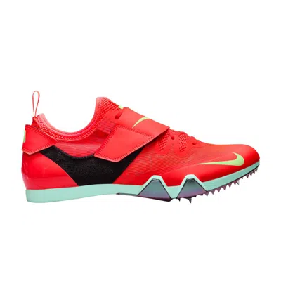 Pre-owned Nike Zoom Pole Vault Elite 'bright Crimson Lime Blast' | Red | Men's Size 7.5