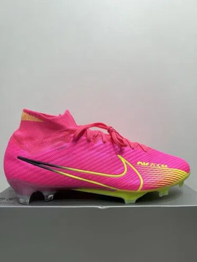 Pre-owned Nike Zoom Superfly 9 Elite Fg Luminous Pack (dj4977 605) Men Size 12.5 No Lid In Pink