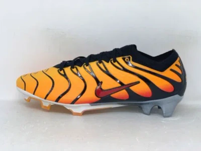 Pre-owned Nike Zoom Vapor 15 Air Max Plus Fg Sunset Soccer Cleats, Size 10.5 Fj2704-001 In Orange