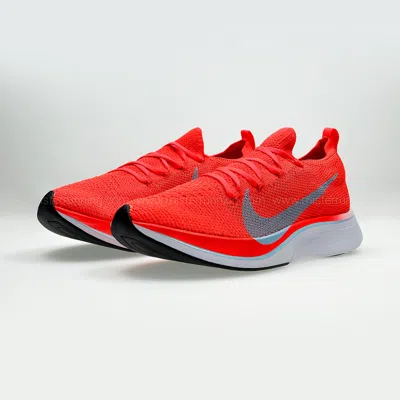 Pre-owned Nike Zoom Vaporfly 4% Flyknit Bright Crimson Unisex Marathon Running Shoes In Orange