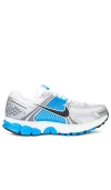Nike Zoom Vomero 5 Sneakers In White And Blue In White  Black  Pure Platinum  & Photo Blu