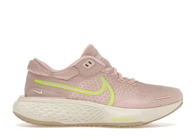 Pre-owned Nike Zoomx Invincible Run Flyknit 2 (women's) Sneakers In Atmosphere/volt/pink Oxford