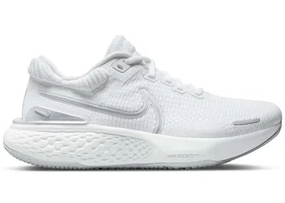 Pre-owned Nike Zoomx Invincible Run Flyknit 2 (women's) Sneakers In White/metallic Silver/pure Platinum In Multi