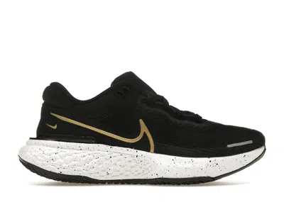 Pre-owned Nike Zoomx Invincible Run Flyknit (women's) Sneakers In Black/sail/metallic Gold