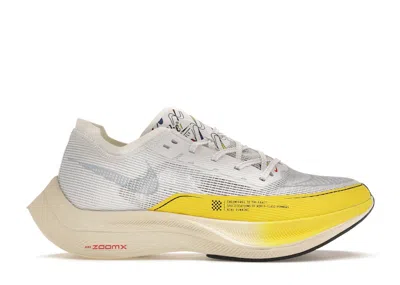 Pre-owned Nike Zoomx Vaporfly Next% 2 Yellow Strike (women's) Sneakers In White/psychic Blue/yelow Strike
