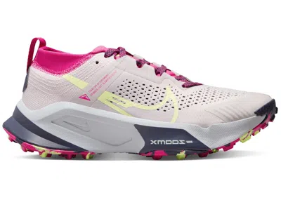Pre-owned Nike Zoomx Zegama Luminous Green (women's) Sneakers In Platinum Violet/fireberry/purple Ink In Multi