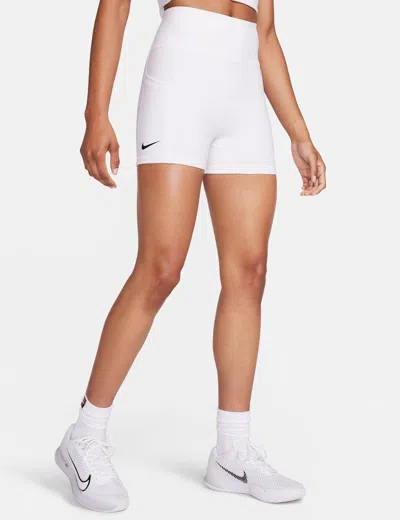 Nike Court Advantage Dri-fit Tennis Shorts In White