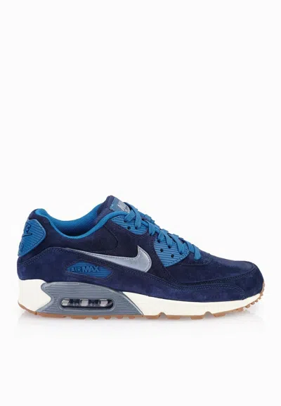 Pre-owned Nikeshoes Size 9.5 Women Air Max 90 Premium Suede  818598 400 Blue