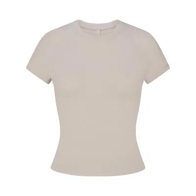 Pre-owned Nikeskims Airy Baby T-shirt 'stone' | Tan | Women's Size Xxs In Brown