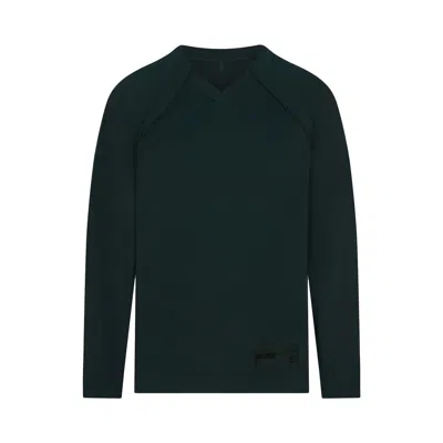 Pre-owned Nikeskims Airy Oversized V-neck Long-sleeve Top 'dark Teal/dark Teal' | Blue | Women's Size S