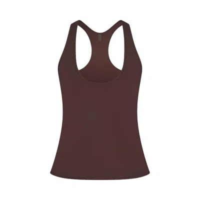 Pre-owned Nikeskims Airy Racer Back Tank 'dark Sepia' | Brown | Women's Size Xxs
