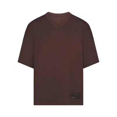 Pre-owned Nikeskims Airy V-neck Oversized Top 'dark Sepia' | Brown | Women's Size L