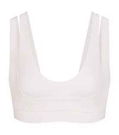 Nikeskims Double Strap Scoop Sports Bra In White