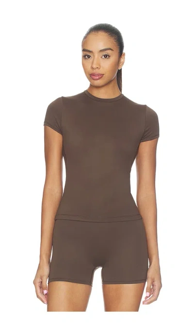 Nikeskims Matte Baby Short Sleeve Tee In Brown