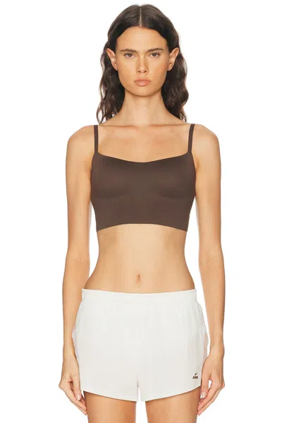 Nikeskims Matte Cami Long Line Bra In Brown