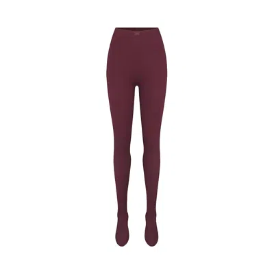 Pre-owned Nikeskims Matte Footsie Grip Legging 'currant' | Red | Women's Size Xxs