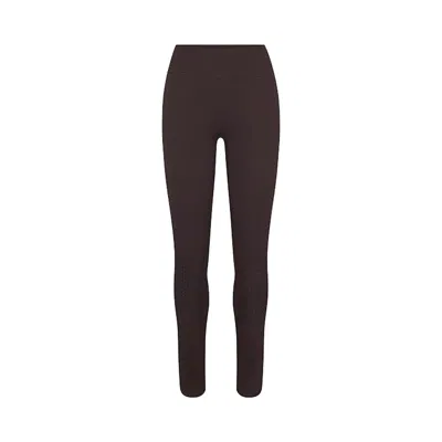 Pre-owned Nikeskims Matte High-waisted 26" Knee Grip Leggings 'dark Sepia/dark Sepia/dark Sepia' | Brown | Wom