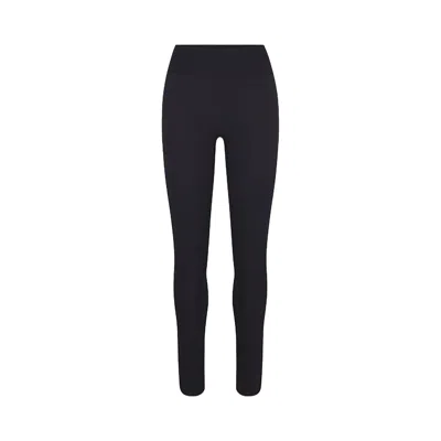 Pre-owned Nikeskims Matte High-waisted 26" Knee Grip Leggings 'obsidian/obsidian' | Black | Women's Size Xxxl