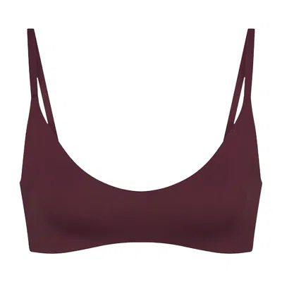 Pre-owned Nikeskims Matte Micro Scoop Bra 'currant' | Red | Women's Size Xxxl