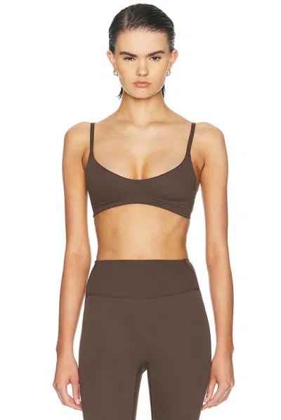 Nikeskims Matte Micro Scoop Bra In Dark Sepia
