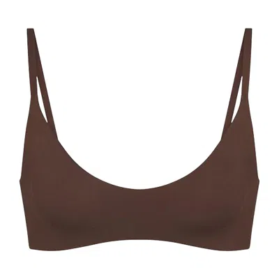 Pre-owned Nikeskims Matte Micro Scoop Bra 'dark Sepia' | Brown | Women's Size S