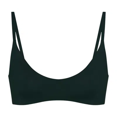 Pre-owned Nikeskims Matte Micro-scoop Bra 'dark Teal/dark Teal' | Blue | Women's Size L