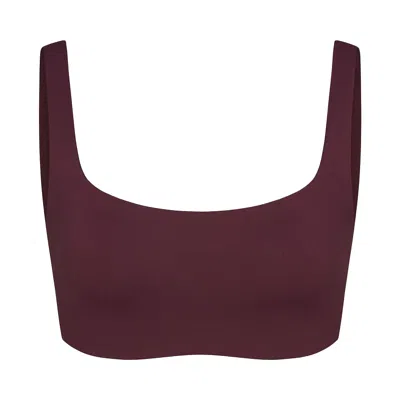 Pre-owned Nikeskims Matte Scoop Neck Bra 'currant' | Red | Women's Size 109