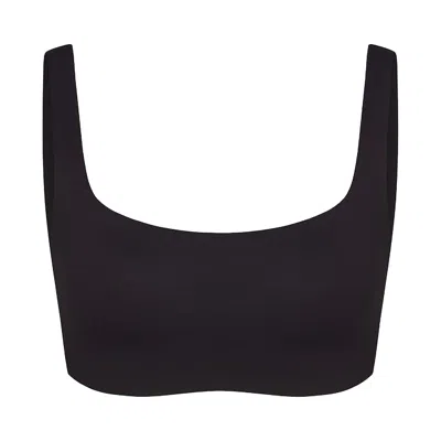 Pre-owned Nikeskims Matte Scoop Neck Bra 'obsidian' | Black | Women's Size Xxs