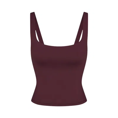 Pre-owned Nikeskims Matte Square Neck Tank 'currant' | Red | Women's Size 109