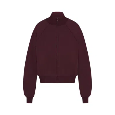 Pre-owned Nikeskims Matte Tricot Track Jacket 'currant' | Red | Women's Size M