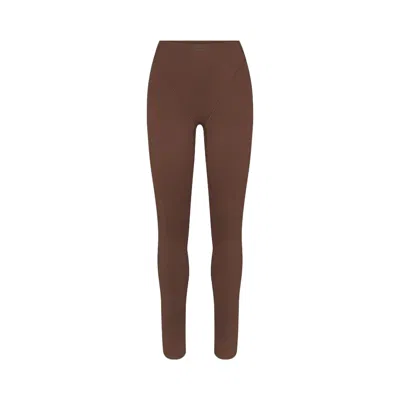 Pre-owned Nikeskims Matte V-line 26" Legging 'dark Sepia' | Brown | Women's Size Xxl