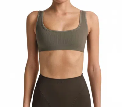 Nikeskims Ribbed Seamless Micro Scoop Bra In Dune In Multi