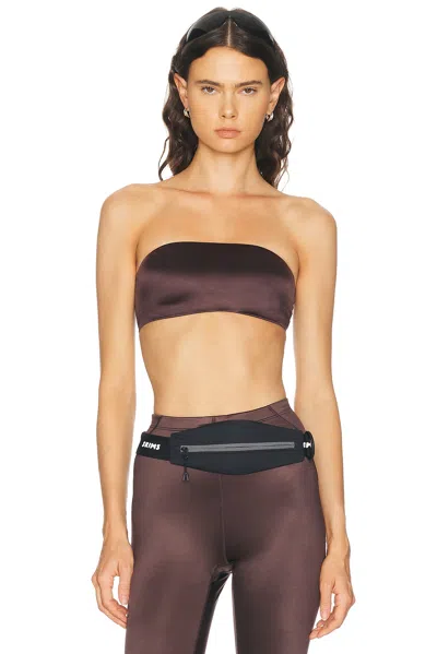 Nikeskims Shine Bandeau Bra In Brown