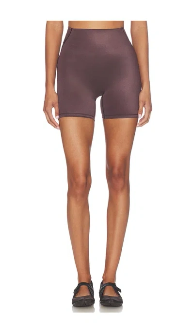Nikeskims Shine Bonded Waist 5 Inch Short In Brown