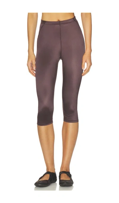 Nikeskims Shine Drawcord 17 Inch Crop Leggings In Purple