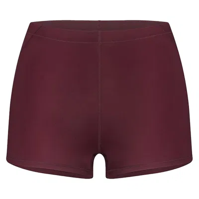 Pre-owned Nikeskims Shine Drawcord 2" Short 'currant' | Red | Women's Size Xxl