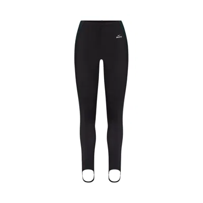 Pre-owned Nikeskims Shine High-waisted 26" Stirrup Leggings With Drawcord 'obsidian/dark Teal' | Black | Women