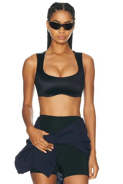 Nikeskims Shine Open Scoop Bra In Blue